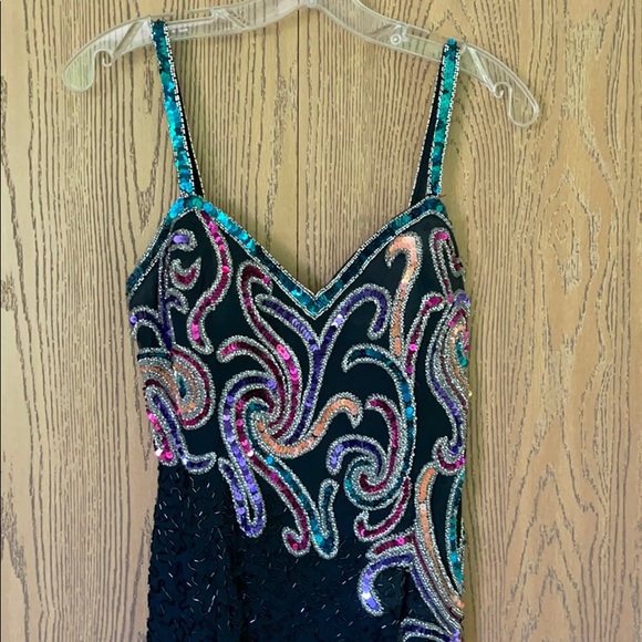 Vintage Beaded Cocktail Formal Dress - Picture 1 of 8